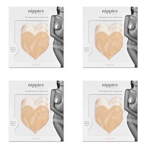 B-SIX NIPPIES BASICS LACE NIPPLE COVERS - 4 PACK - SIZE B